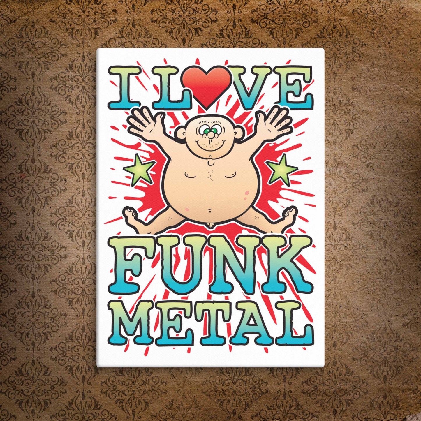 Funk Metal Canvas Print 30x40cm