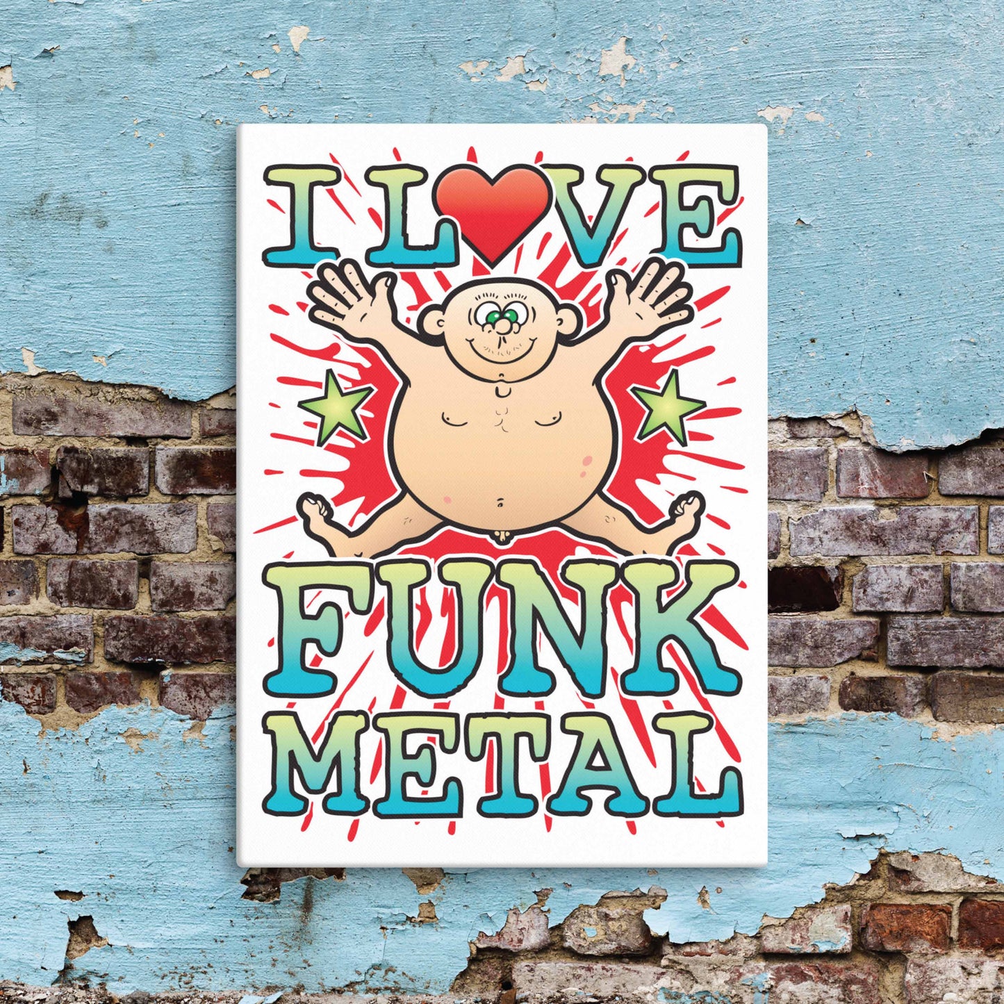 Funk Metal Canvas Print 30x40cm