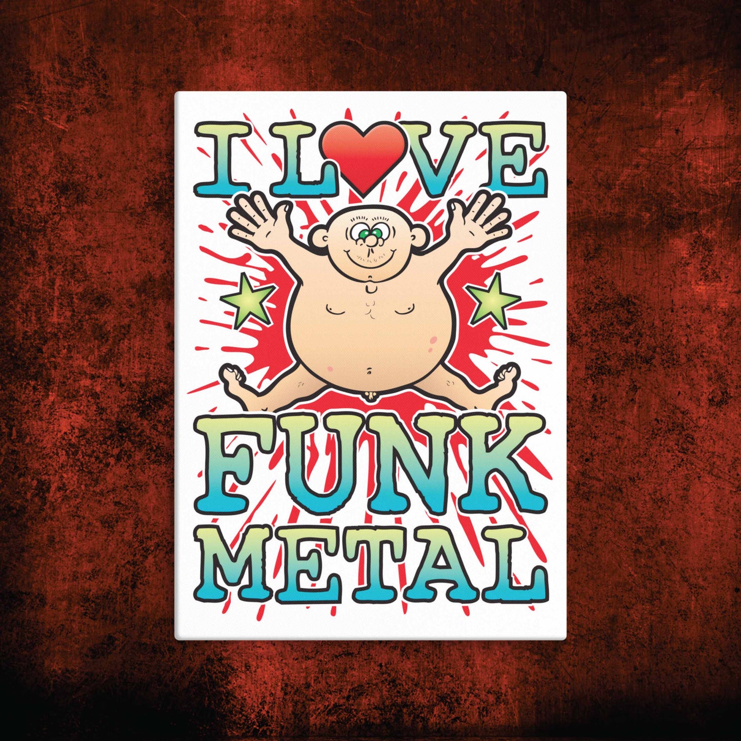 Funk Metal Canvas Print 30x40cm
