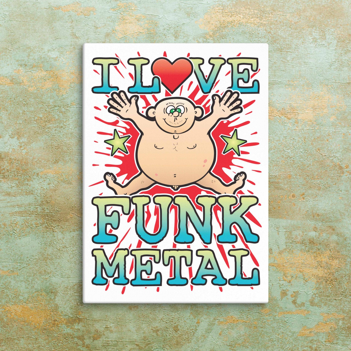 Funk Metal Canvas Print 30x40cm