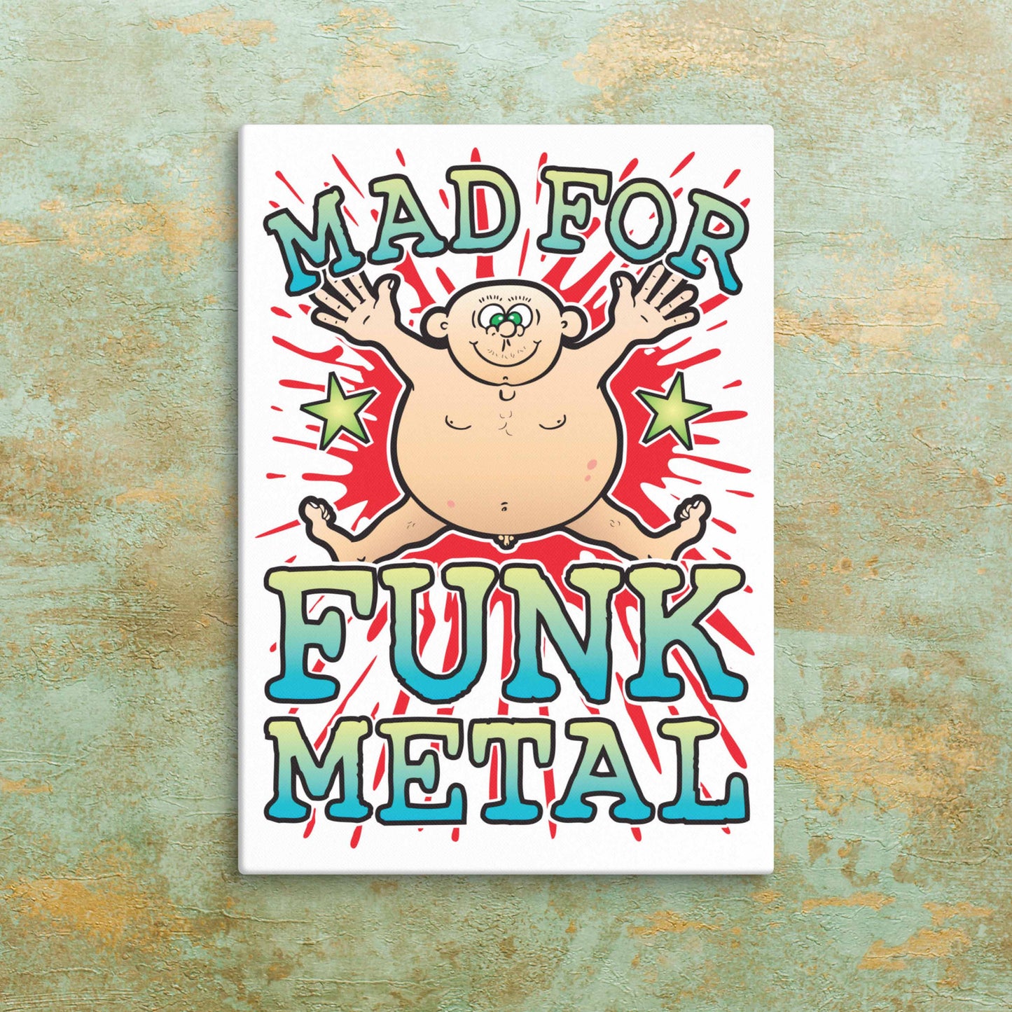 Funk Metal Canvas Print 30x40cm