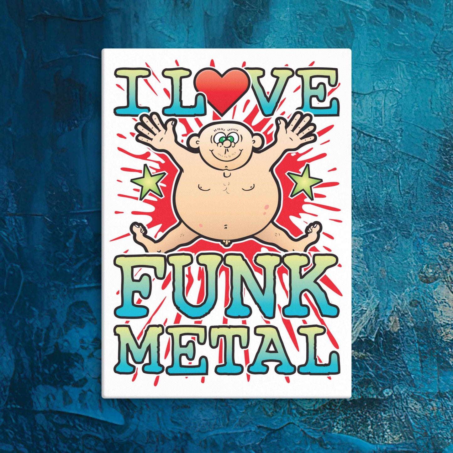 Funk Metal Canvas Print 30x40cm