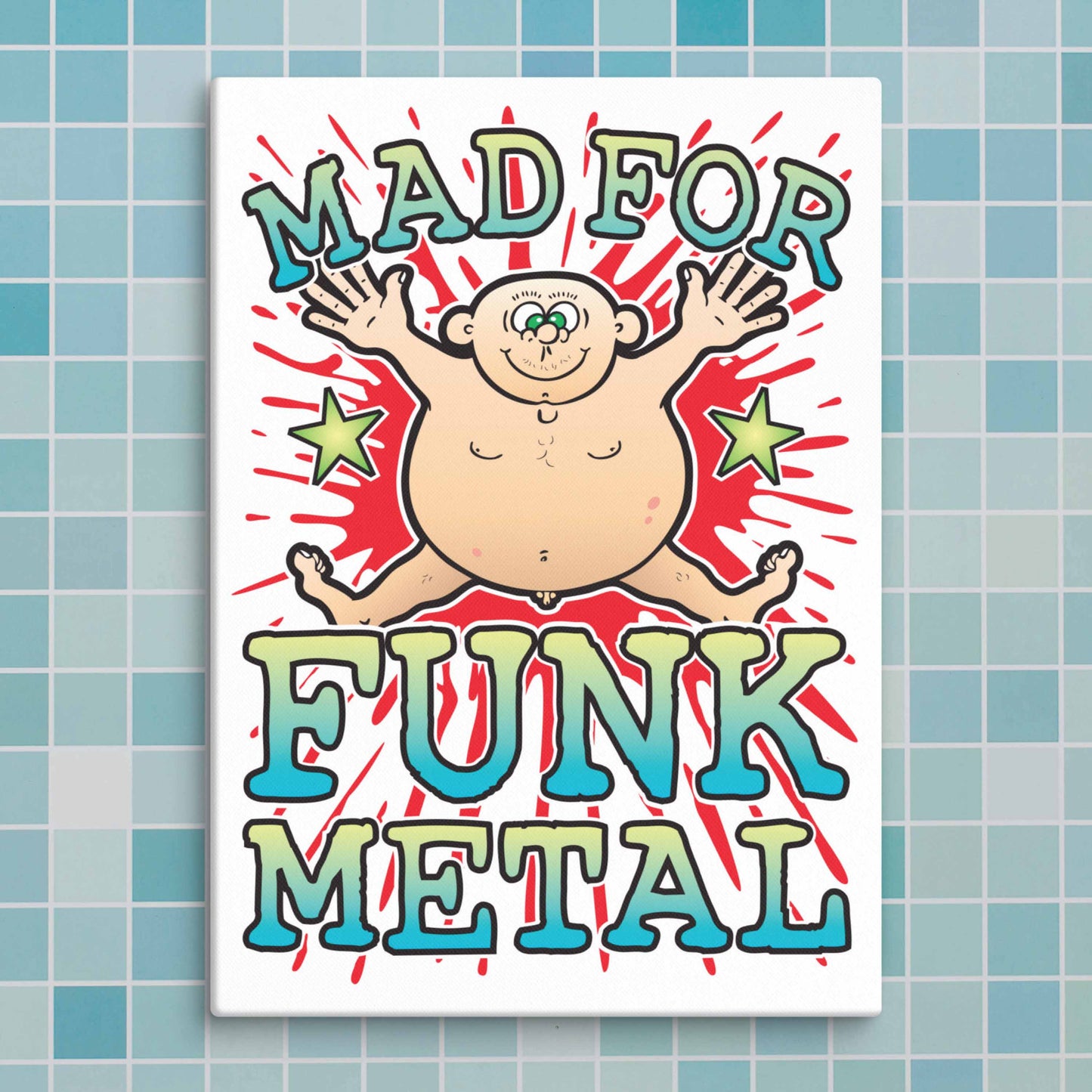 Funk Metal Canvas Print 30x40cm