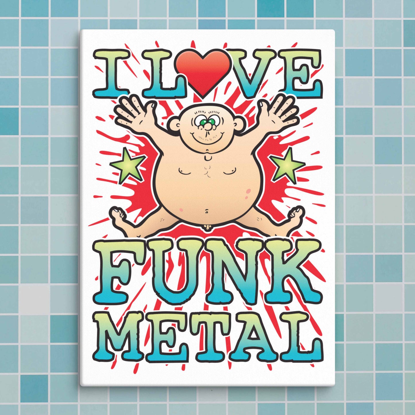 Funk Metal Canvas Print 30x40cm