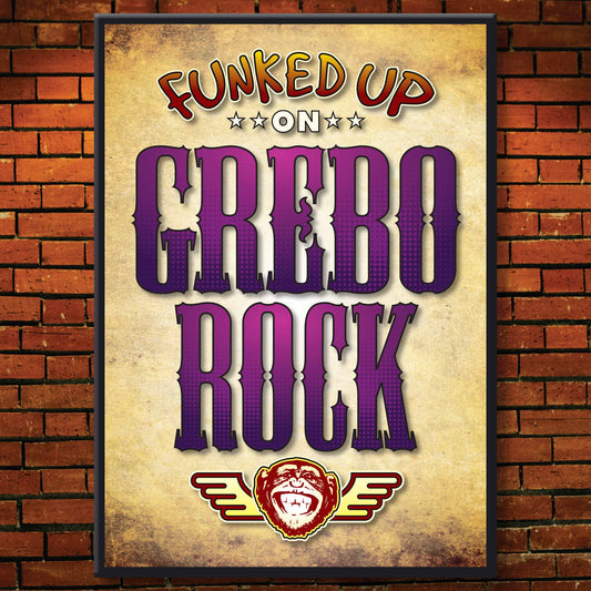 Grebo Rock Art Print / Poster / Birthday Card / Greetings Card