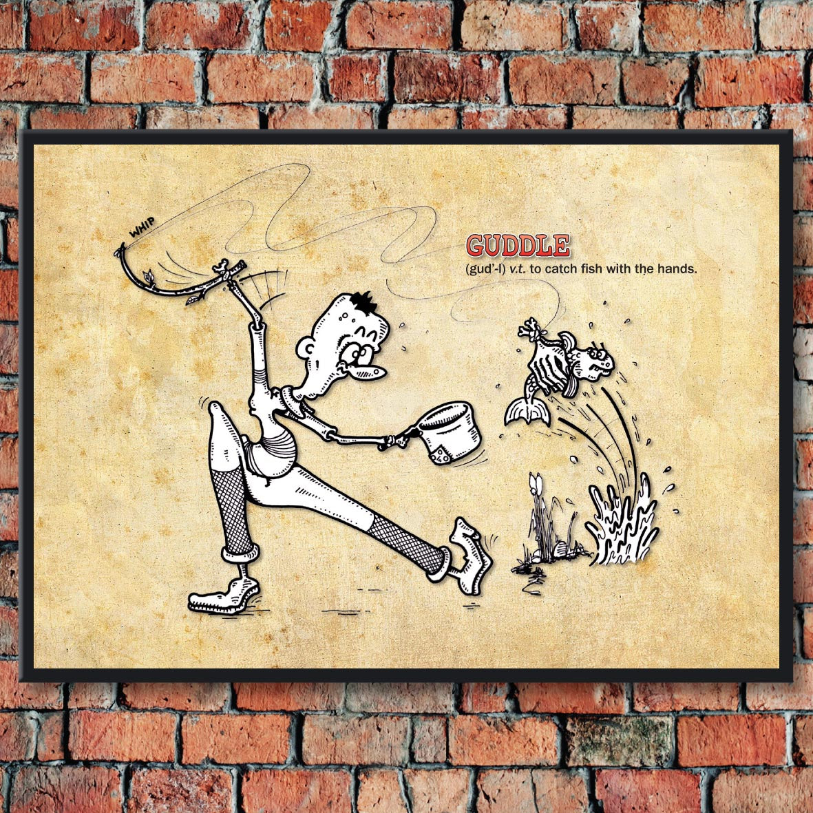 Guddle Cartoon Art Print