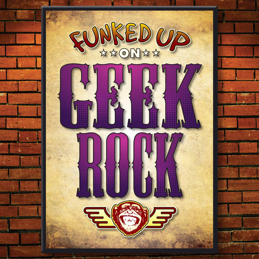 Geek Rock Art Print / Poster / Birthday Card / Greetings Card