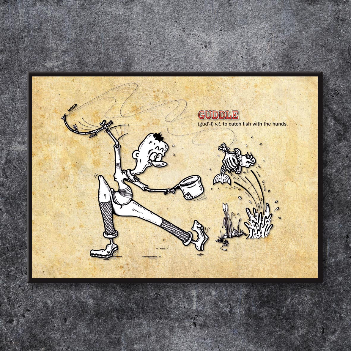 Guddle Cartoon Art Print