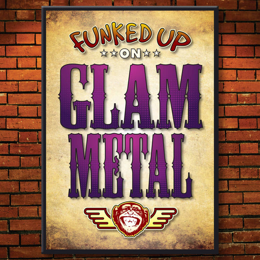 Glam Metal Art Print / Poster / Birthday Card / Greetings Card