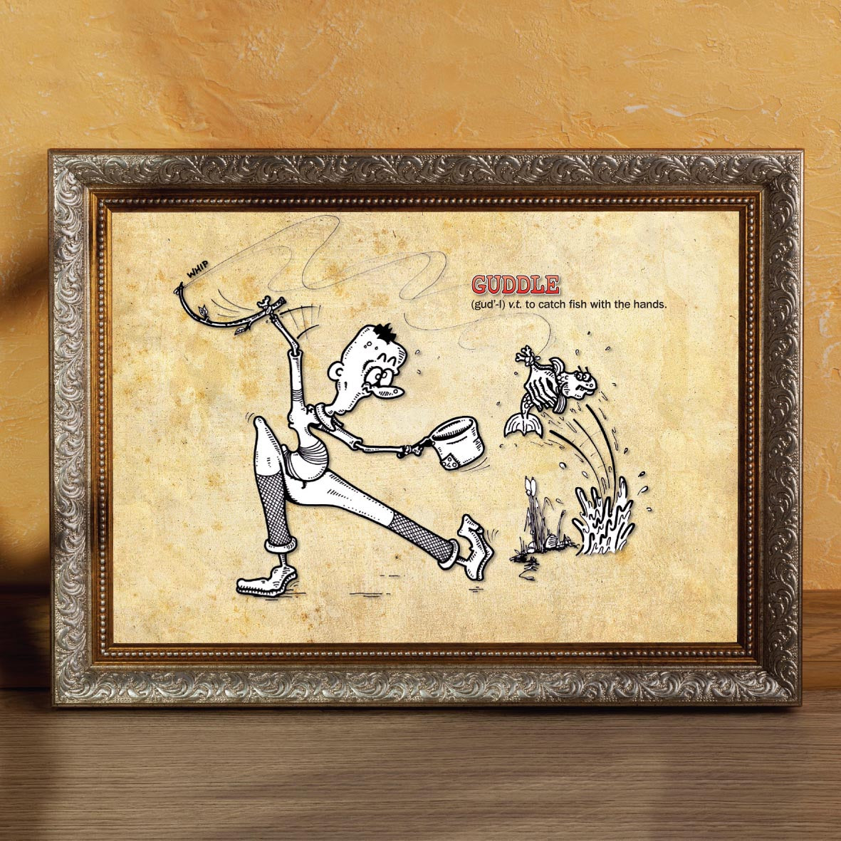 Guddle Cartoon Art Print