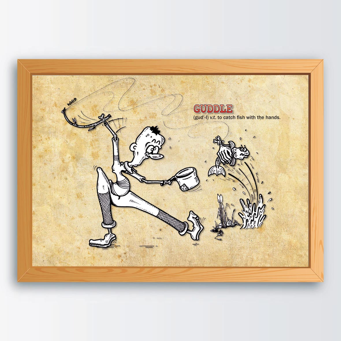 Guddle Cartoon Art Print