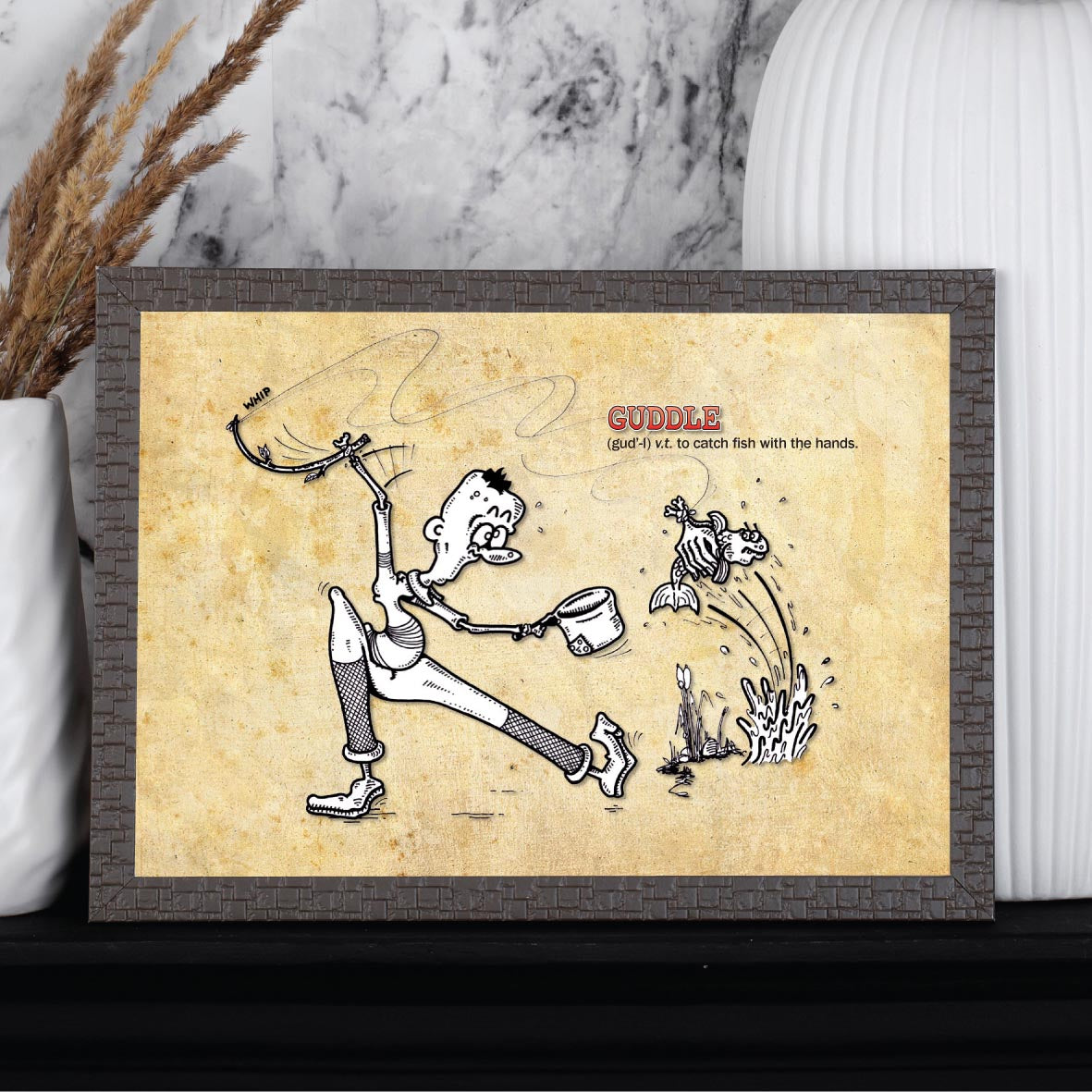 Guddle Cartoon Art Print