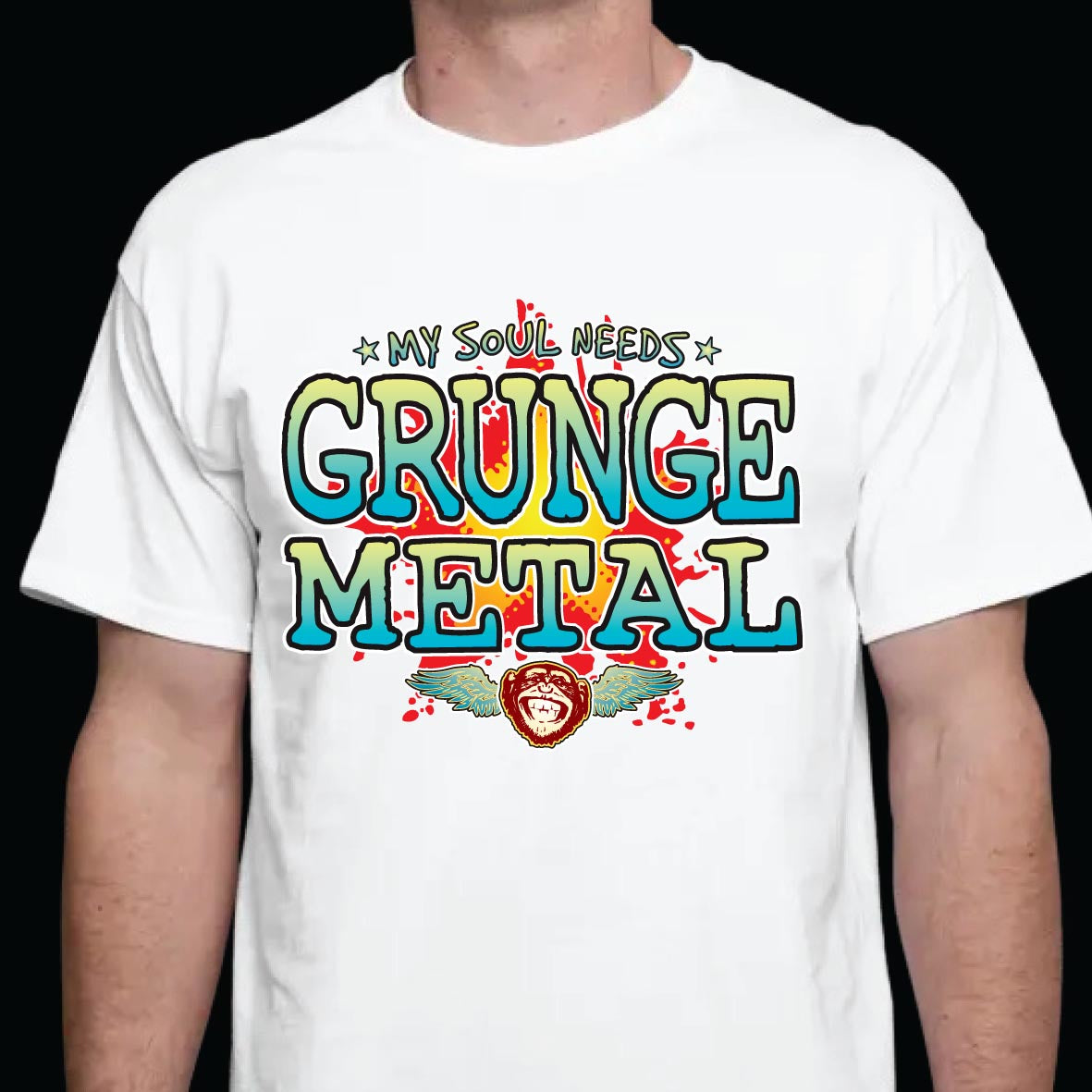 Grunge Metal Cotton T-Shirt