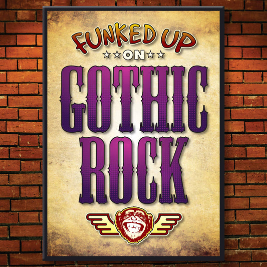Gothic Rock Art Print / Poster / Birthday Card / Greetings Card