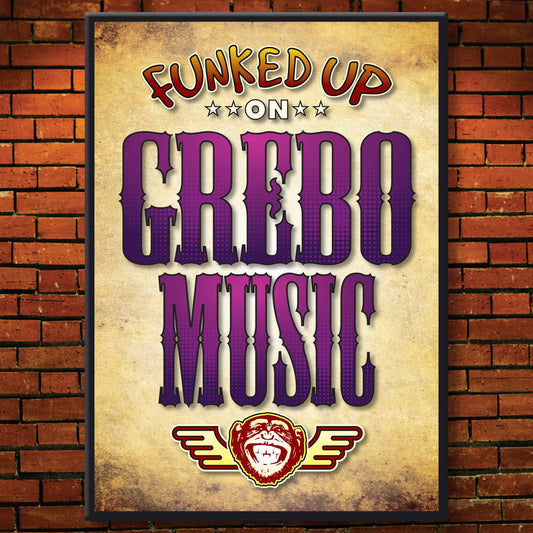 Grebo Music Art Print / Poster / Birthday Card / Greetings Card