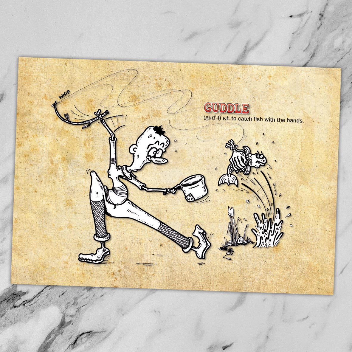 Guddle Cartoon Art Print