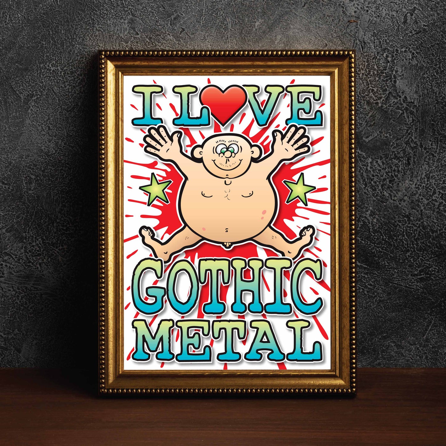 Gothic Metal Art Print / Love Music Poster / Wall Décor / Rock Guru