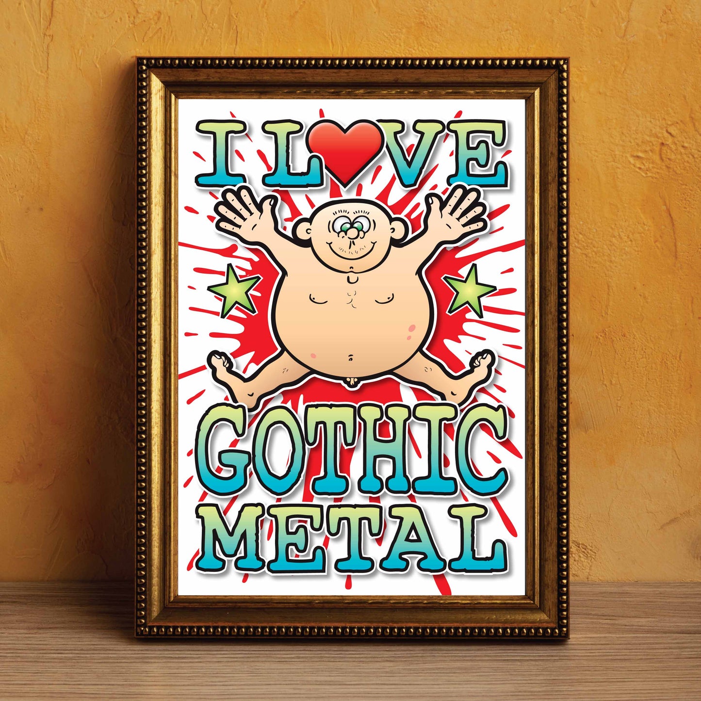 Gothic Metal Art Print / Love Music Poster / Wall Décor / Rock Guru