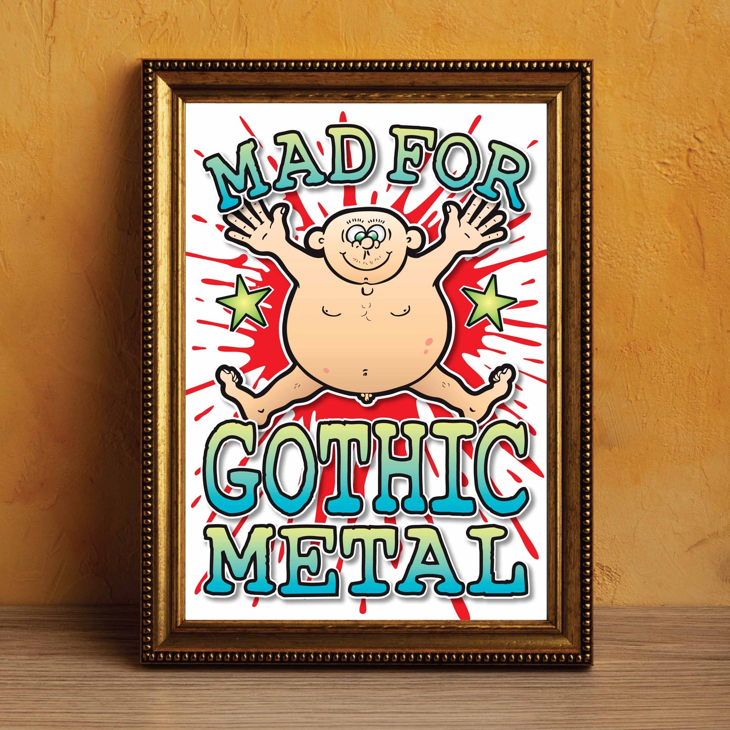 Gothic Metal Art Print / Mad For Music Poster / Wall Décor