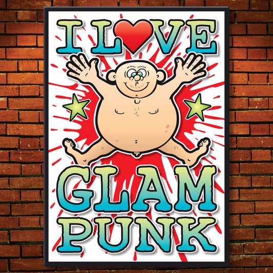 Glam Punk Art Print / Love Music Poster / Wall Décor / Rock Guru