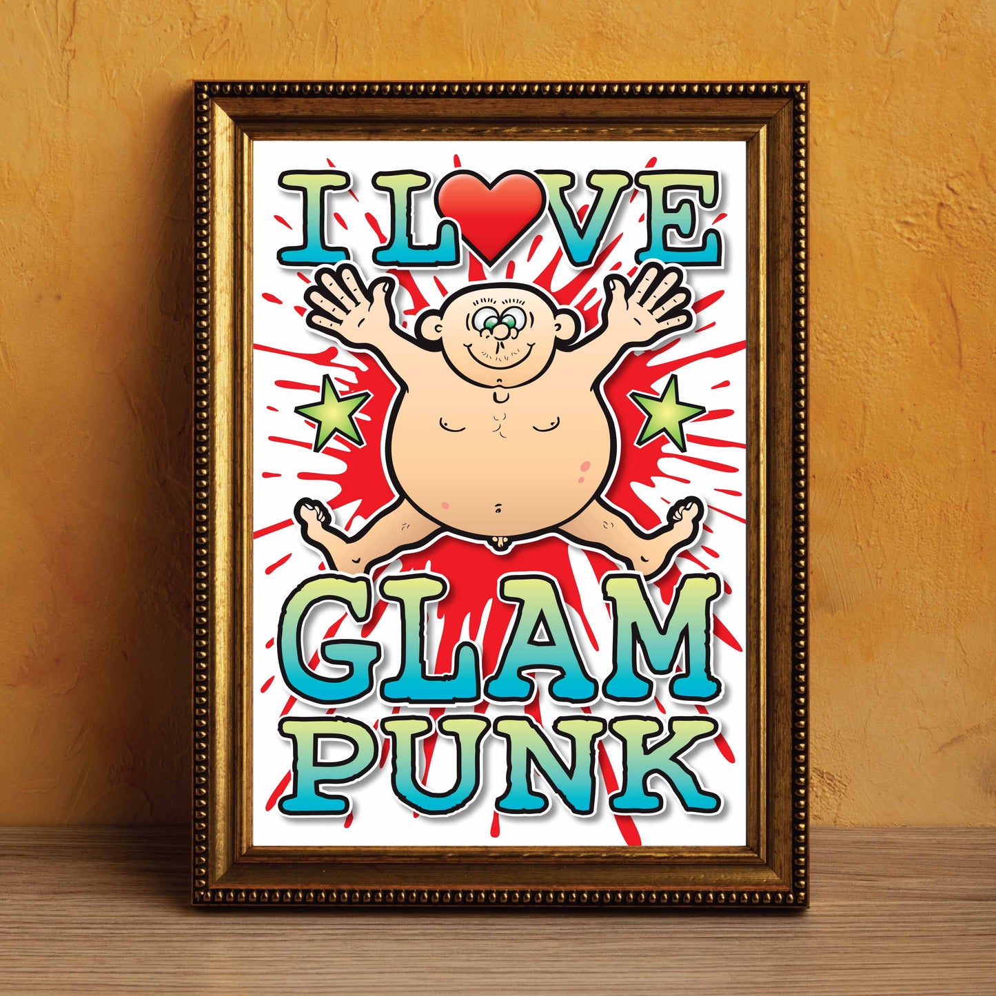 Glam Punk Art Print / Love Music Poster / Wall Décor / Rock Guru
