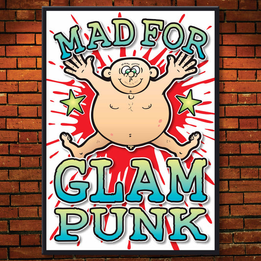 Glam Punk Art Print / Mad For Music Poster / Wall Décor