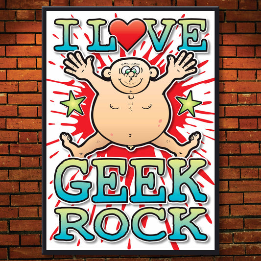 Geek Rock Art Print / Love Music Poster / Wall Décor / Rock Guru