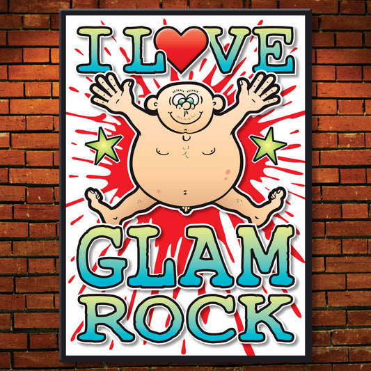 Glam Rock Art Print / Love Music Poster / Wall Décor / Rock Guru
