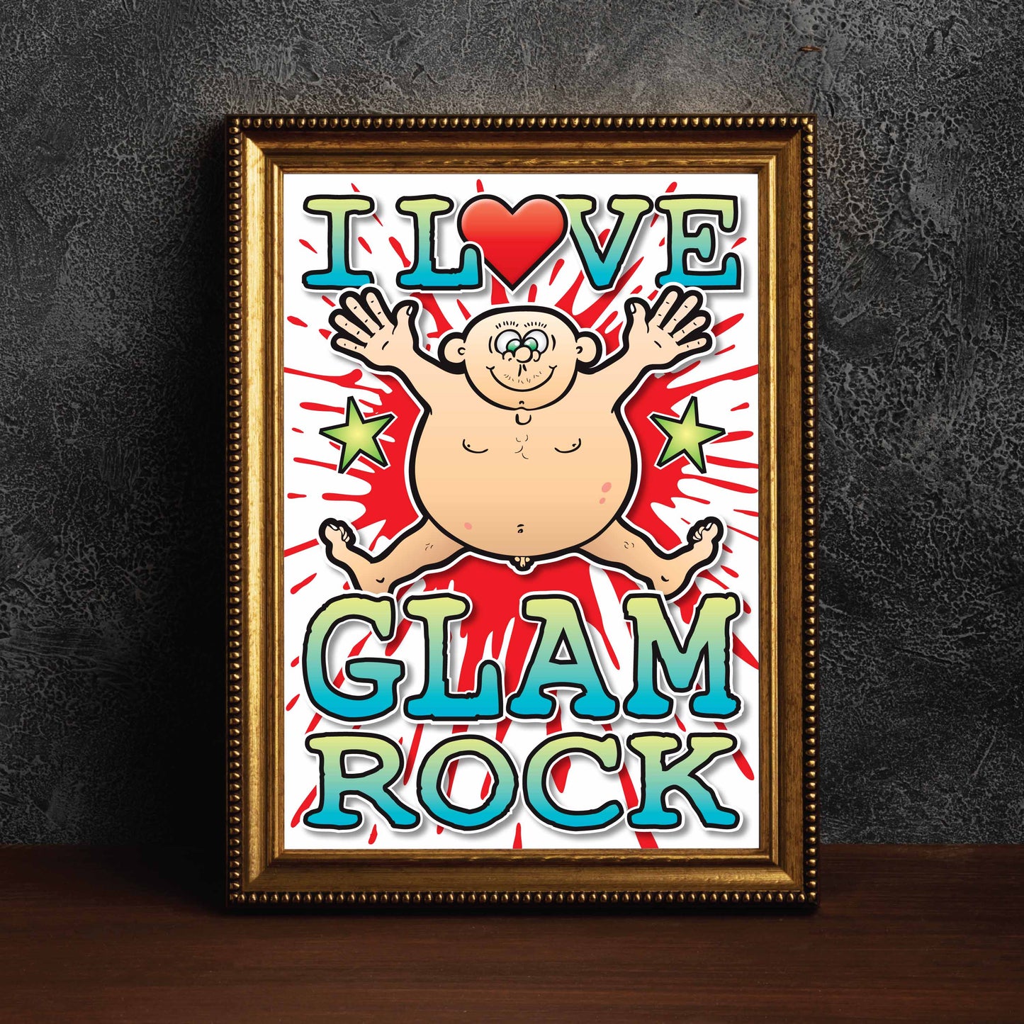 Glam Rock Art Print / Love Music Poster / Wall Décor / Rock Guru