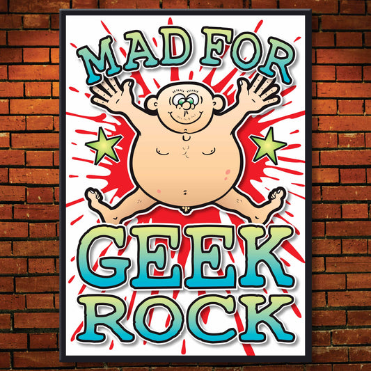 Geek Rock Art Print / Mad For Music Poster / Wall Décor