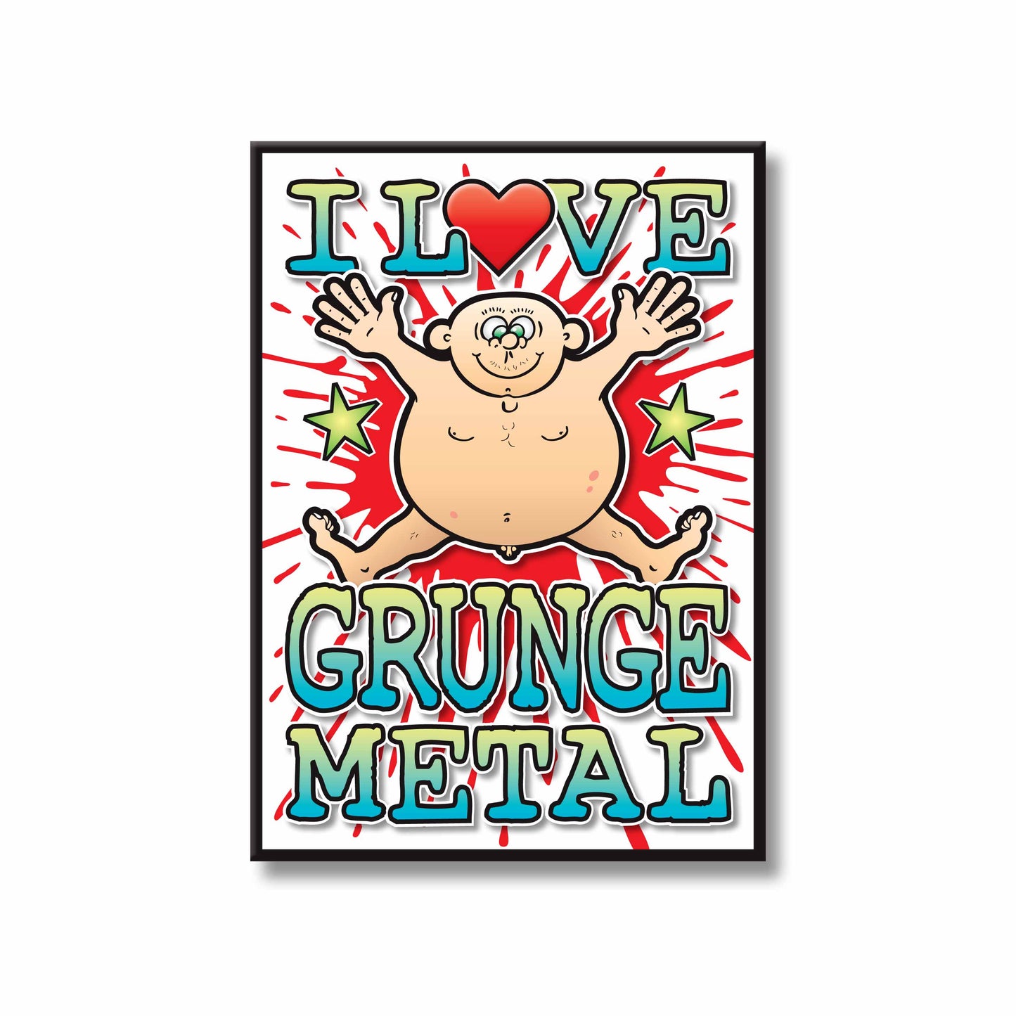 Grunge Metal Art Print / Love Music Poster / Wall Décor / Rock Guru