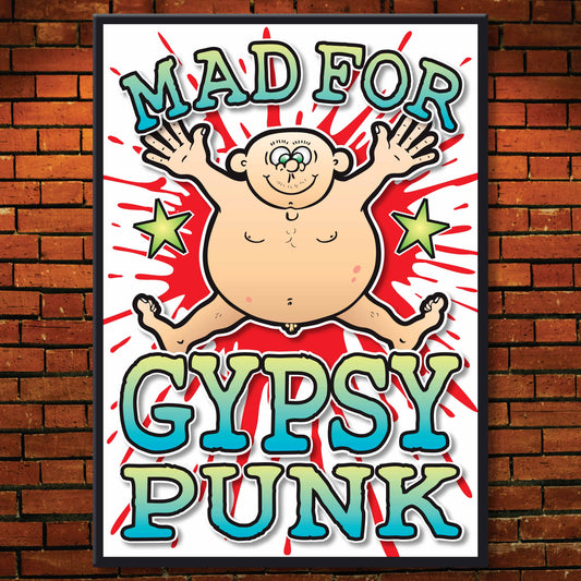Gypsy Punk Art Print / Mad For Music Poster / Wall Décor