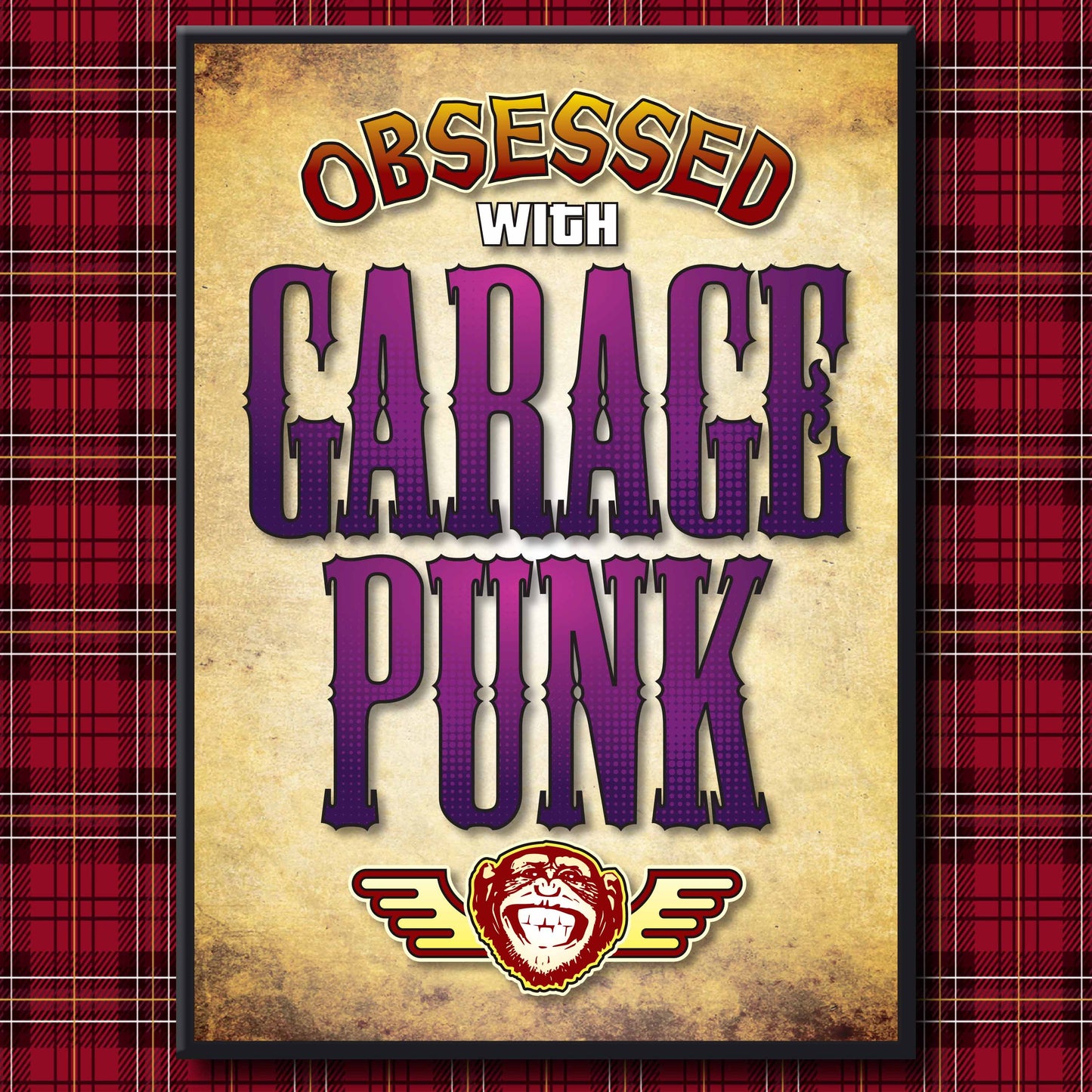 Garage Punk - Obsessed Art Poster + Birthday / Greetings Card