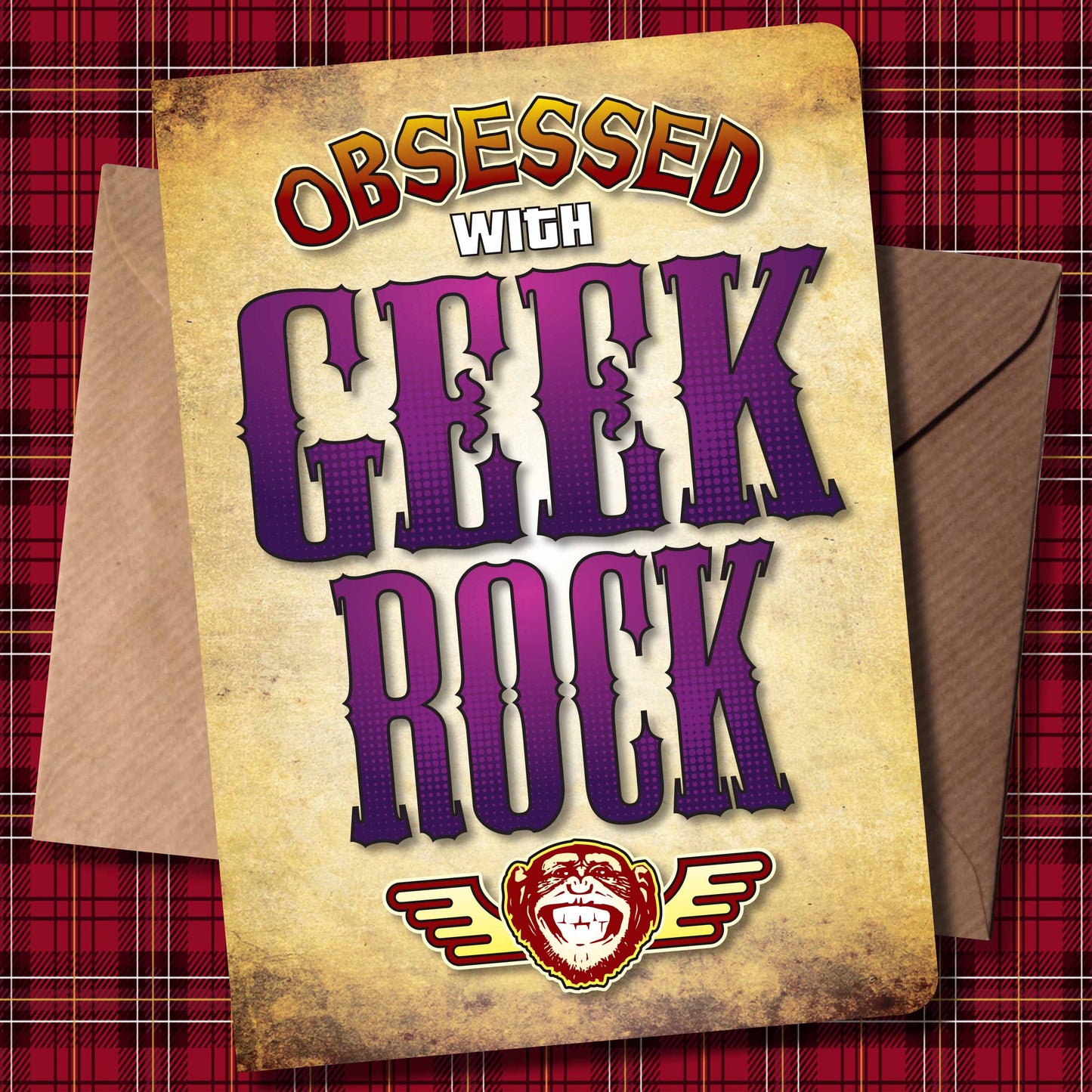 Geek Rock - Obsessed Art Poster + Birthday / Greetings Card