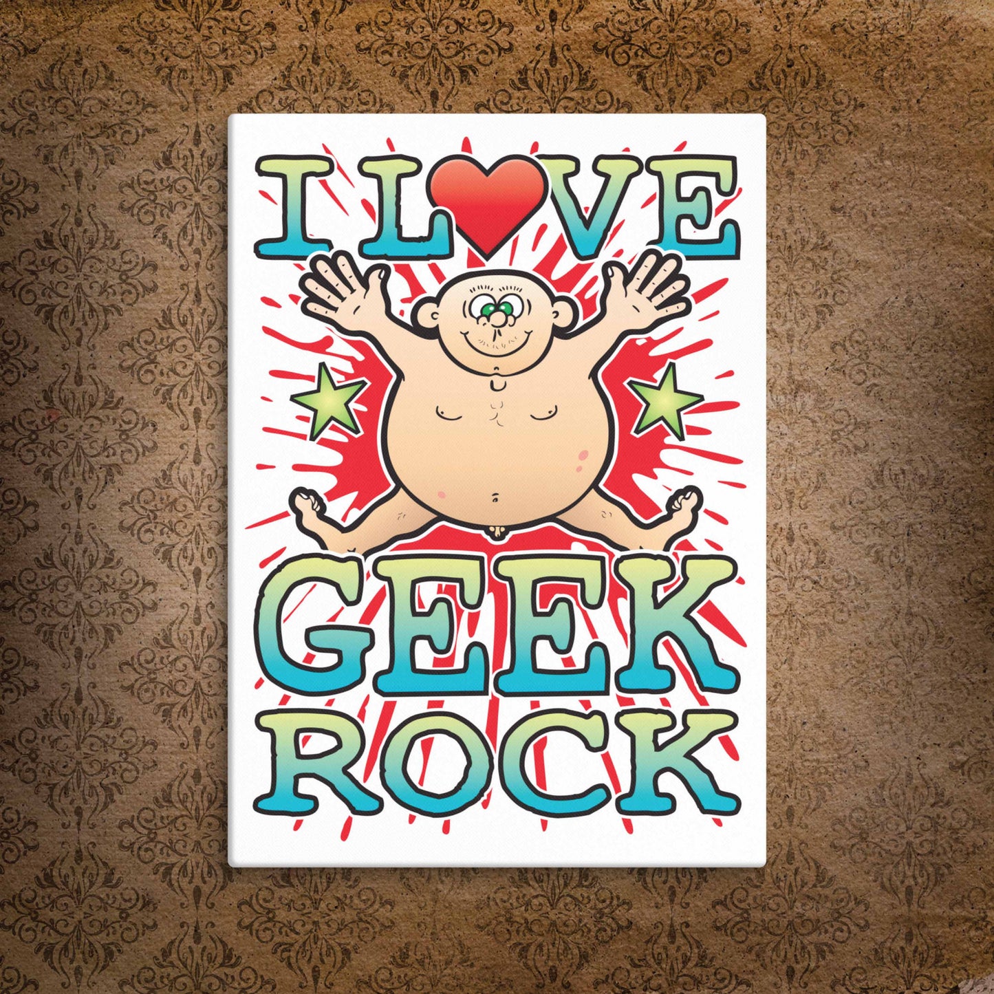 Geek Rock Canvas Print 30x40cm