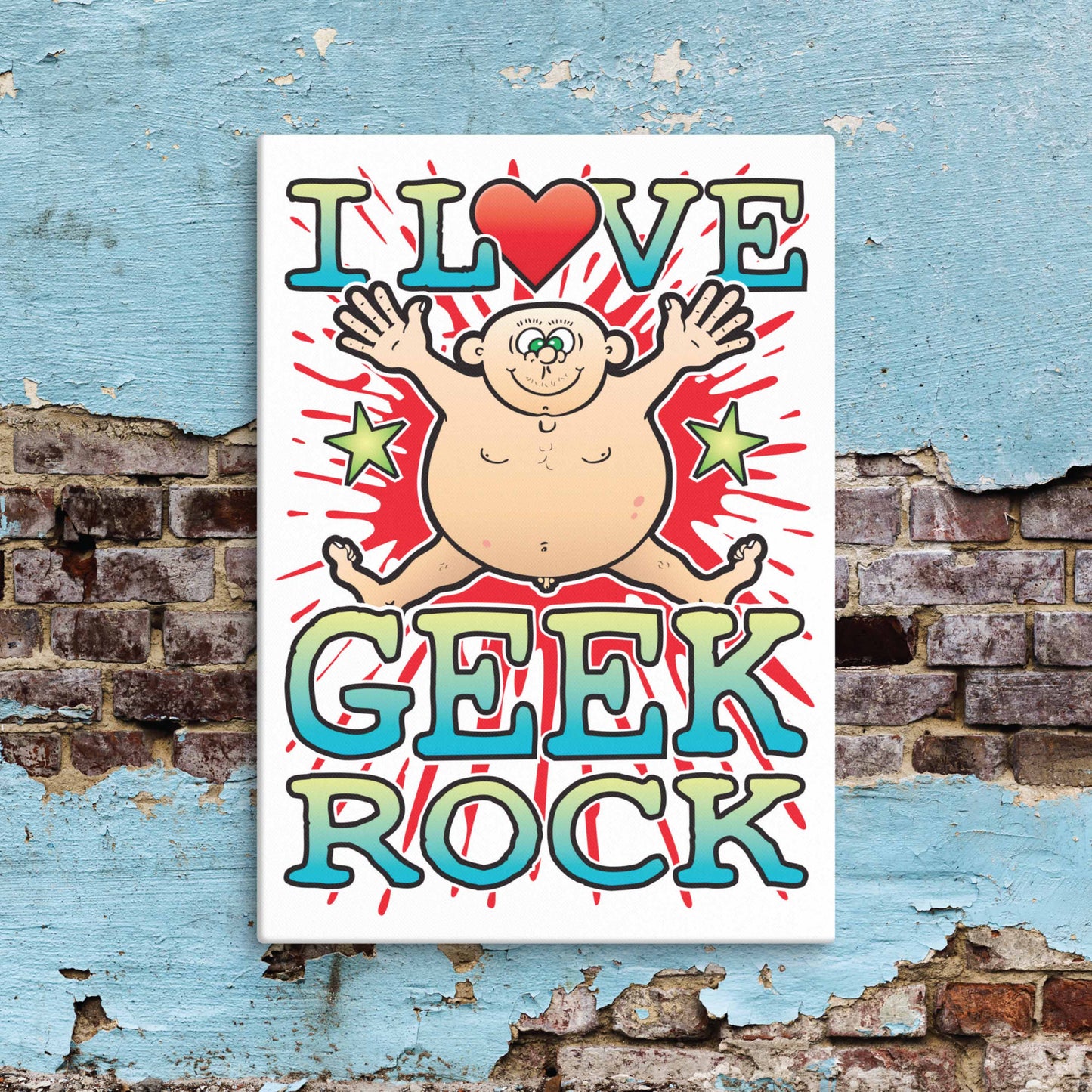 Geek Rock Canvas Print 30x40cm