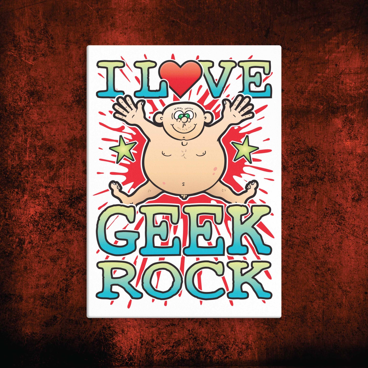 Geek Rock Canvas Print 30x40cm