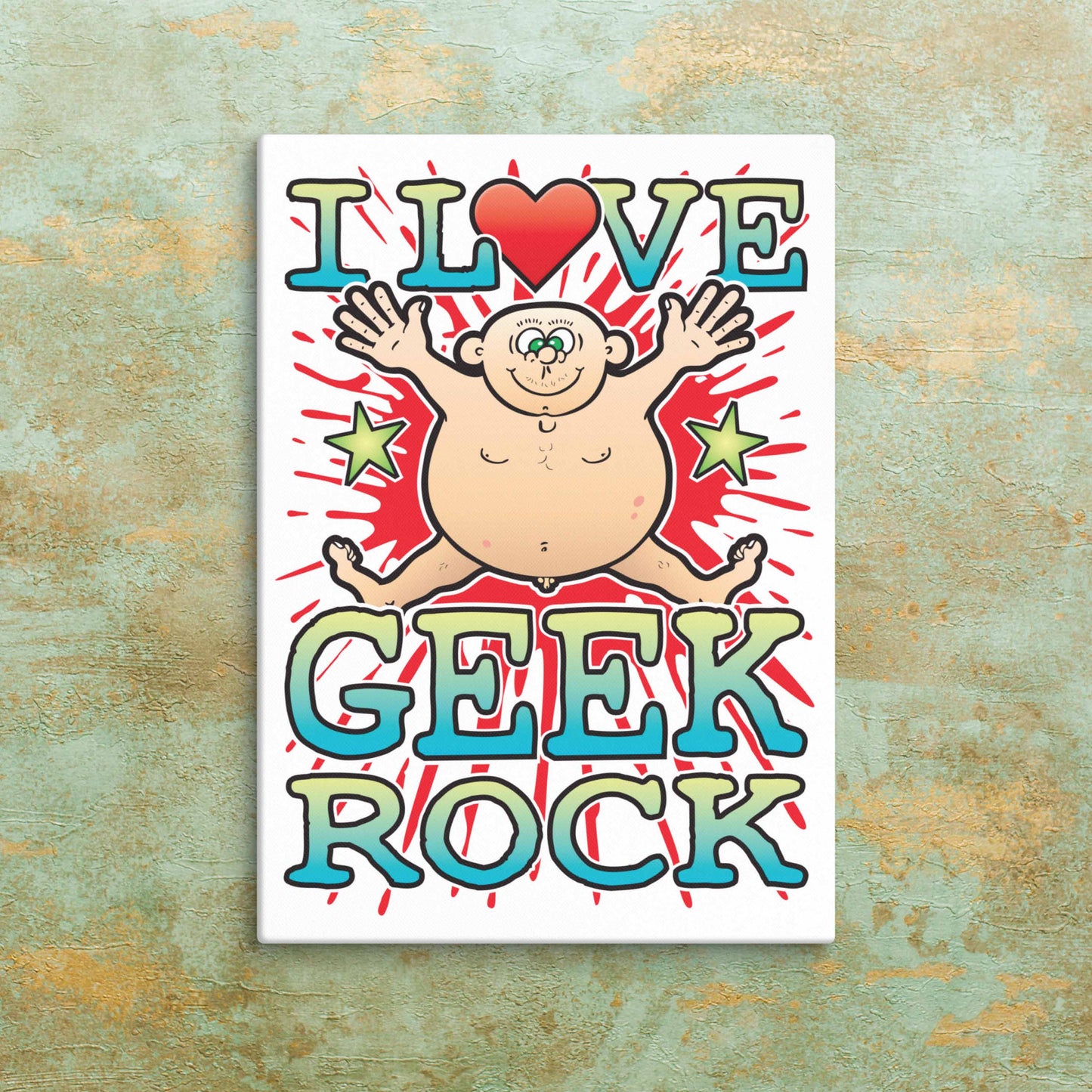 Geek Rock Canvas Print 30x40cm