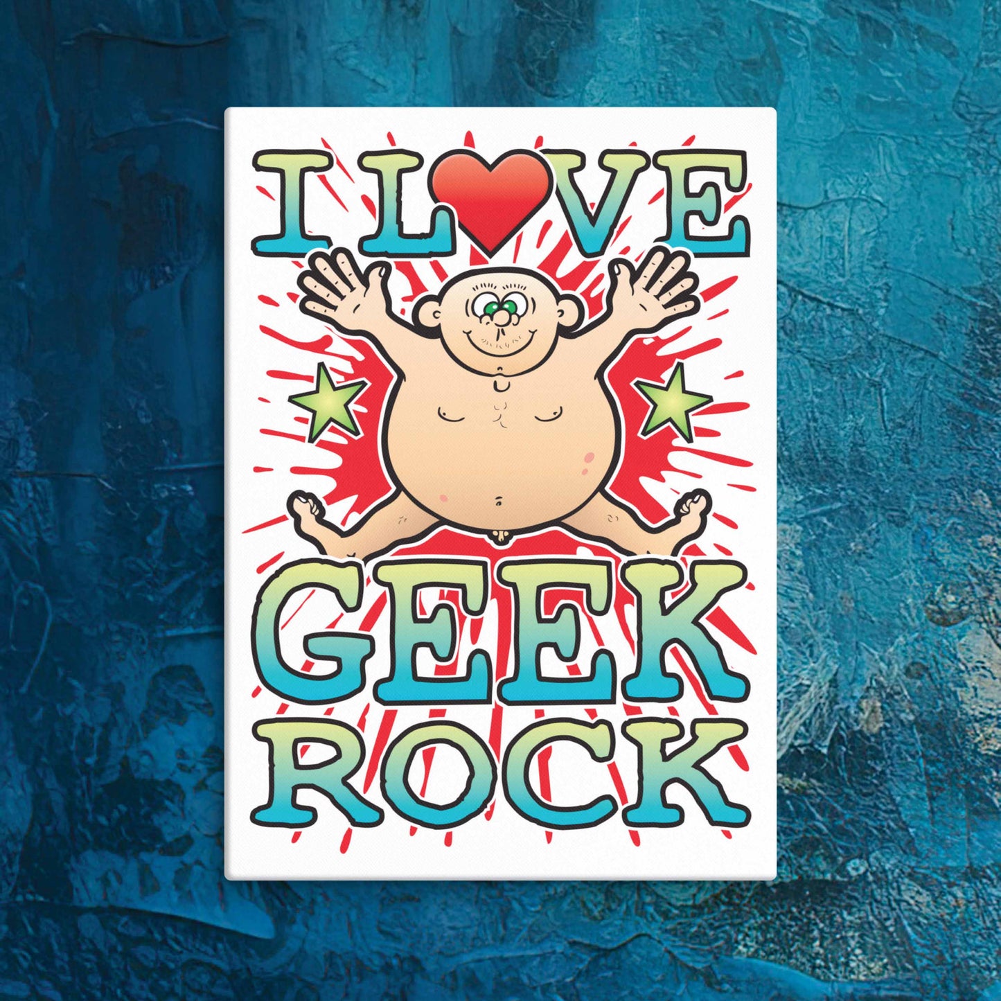 Geek Rock Canvas Print 30x40cm