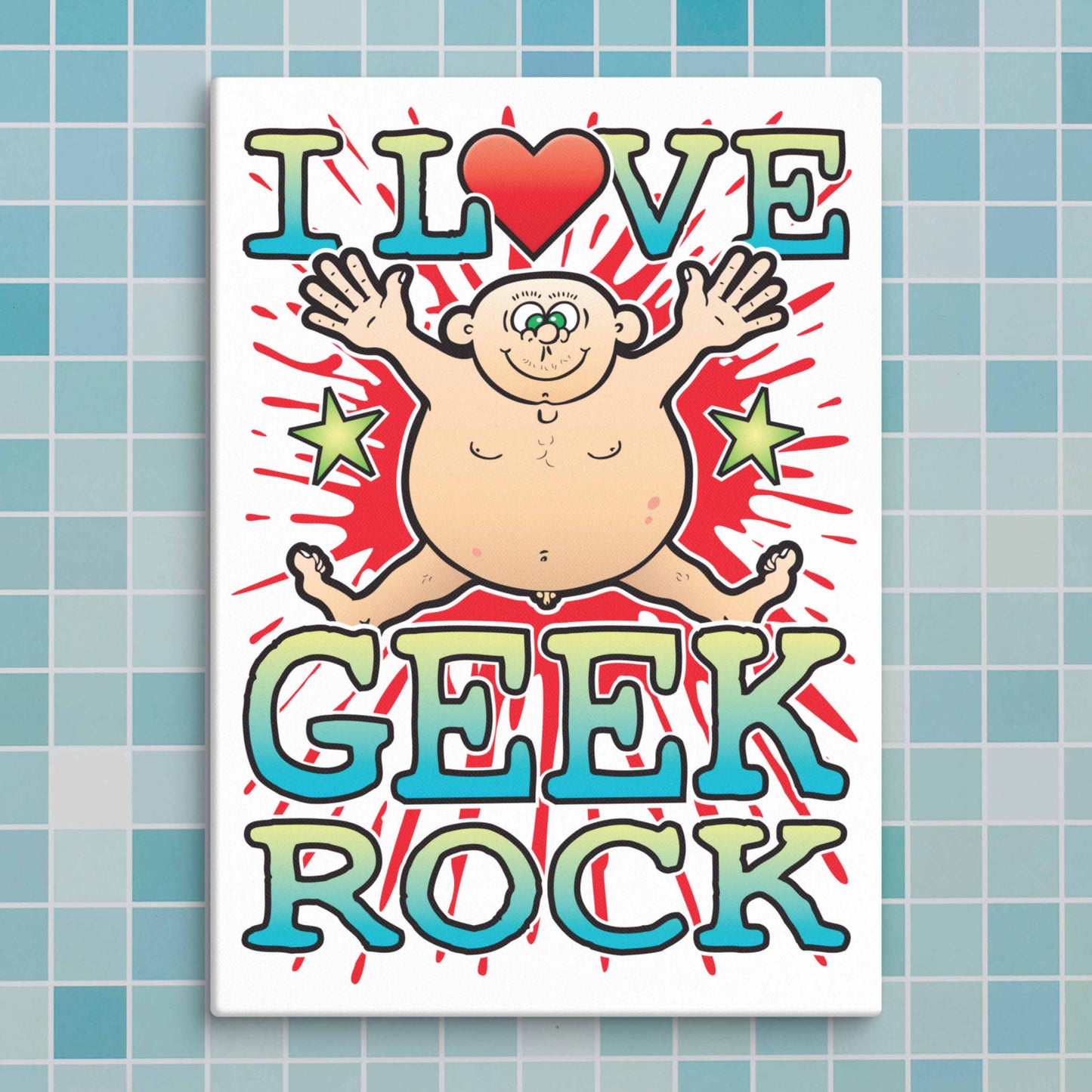 Geek Rock Canvas Print 30x40cm