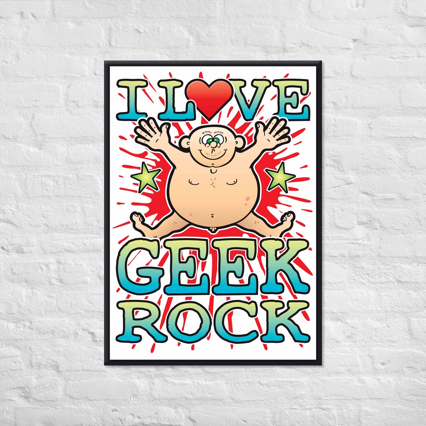 Geek Rock 50x70cm Wall Art / Love Music Poster