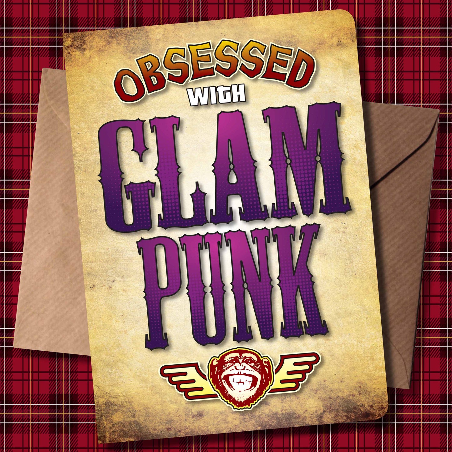 Glam Punk - Obsessed Art Poster + Birthday / Greetings Card