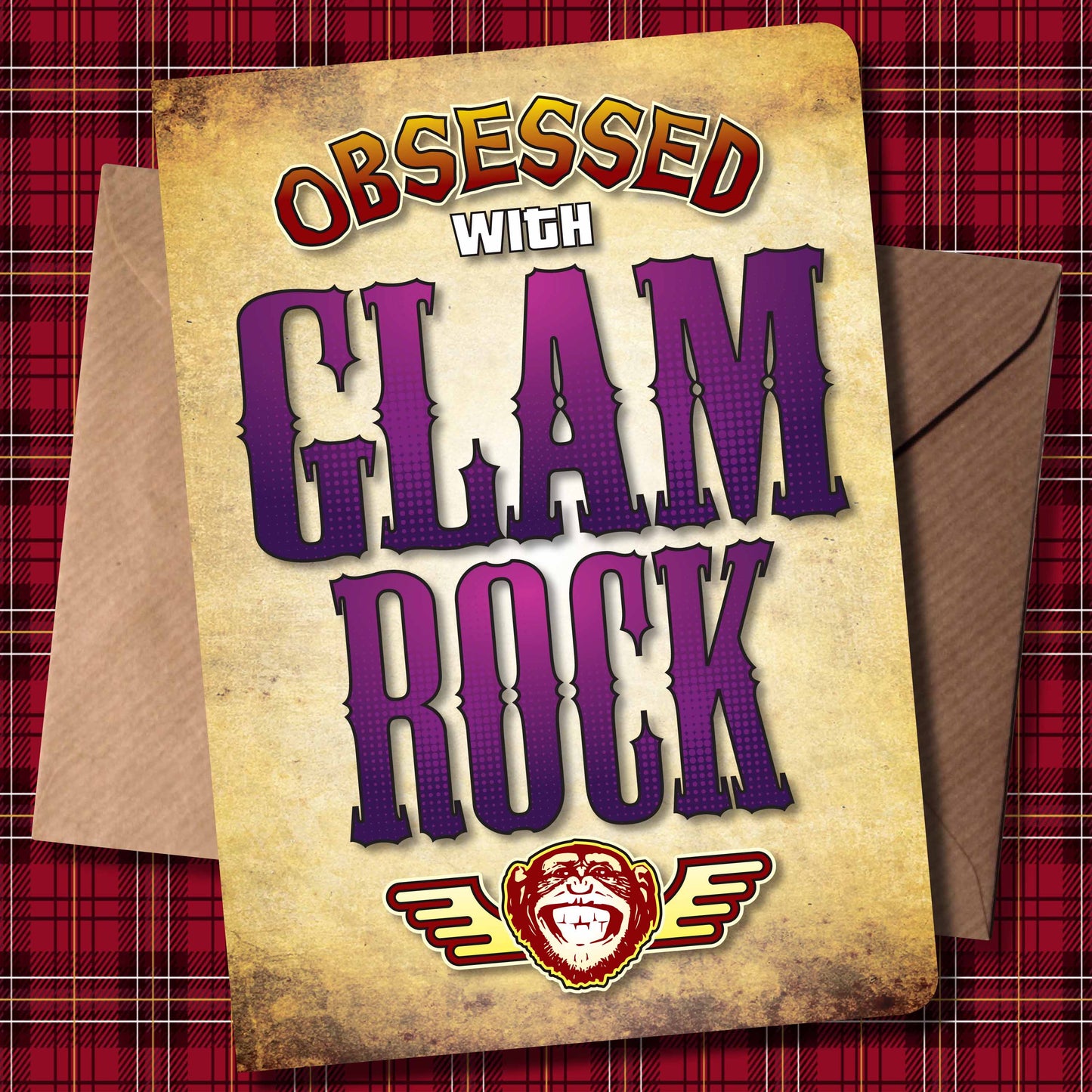 Glam Rock - Obsessed Art Poster + Birthday / Greetings Card