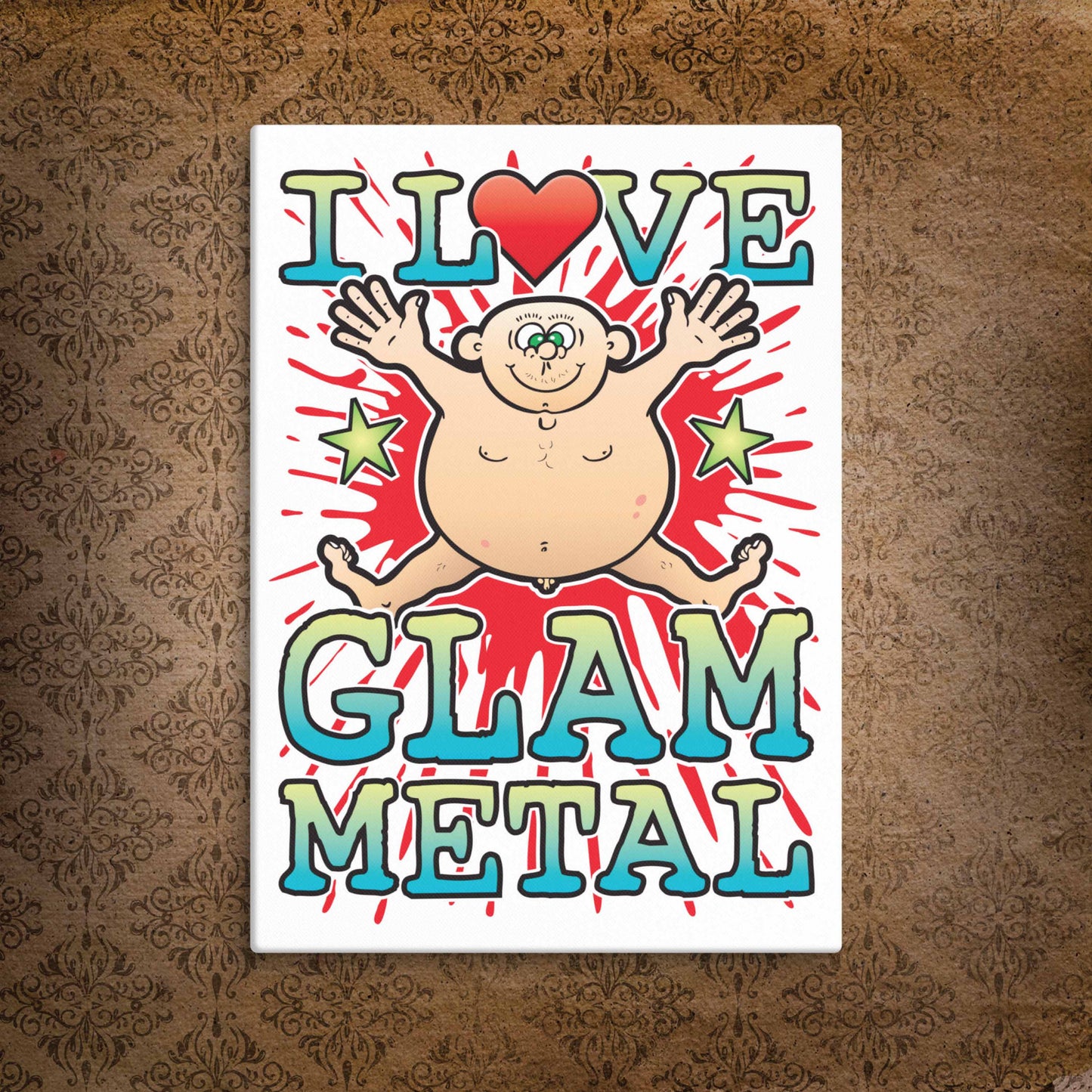 Glam Metal Canvas Print 30x40cm