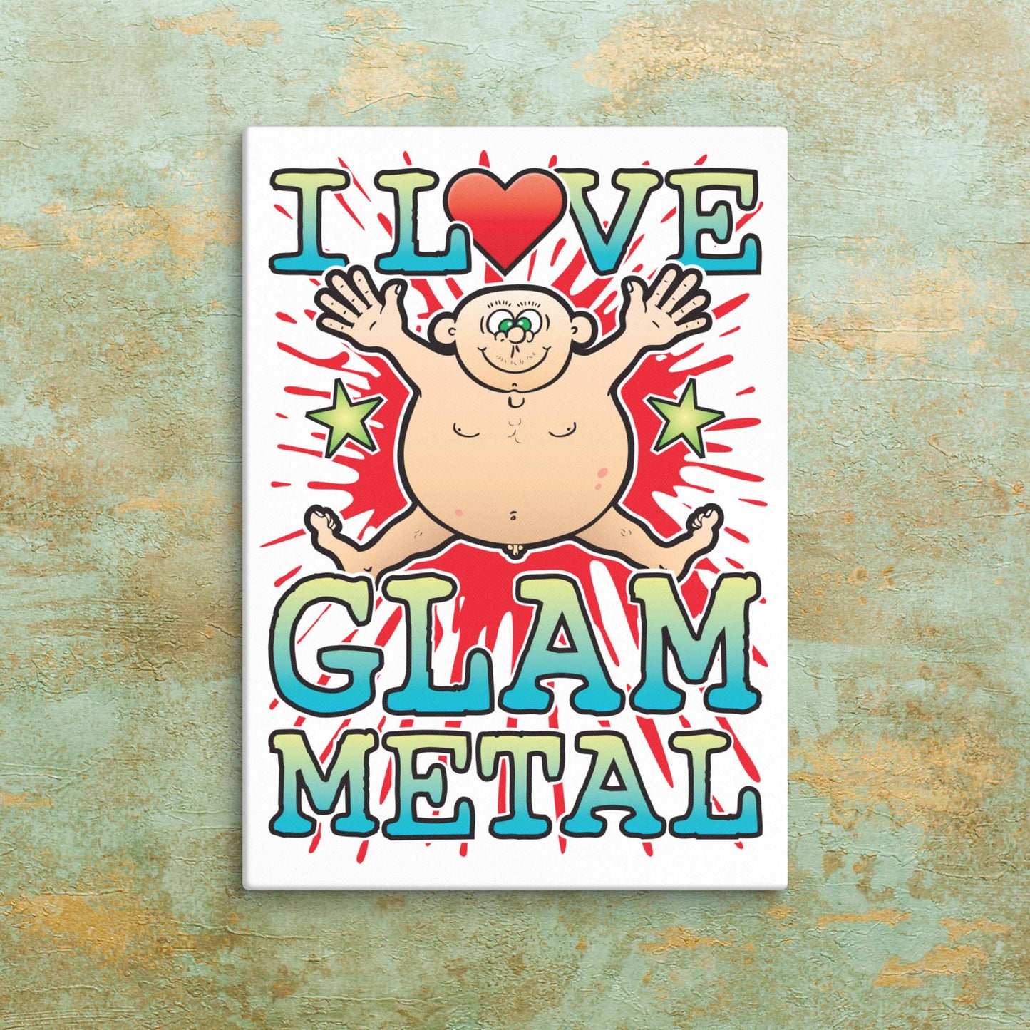 Glam Metal Canvas Print 30x40cm