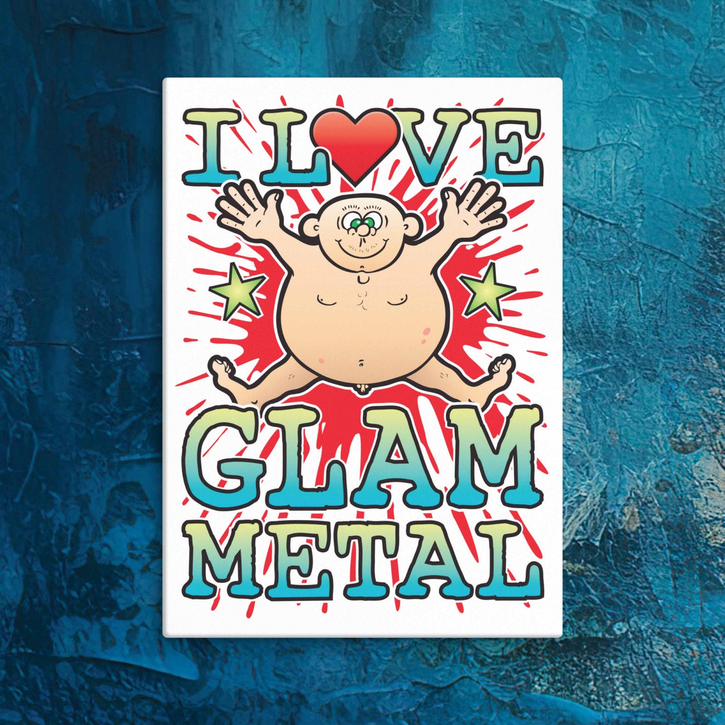 Glam Metal Canvas Print 30x40cm