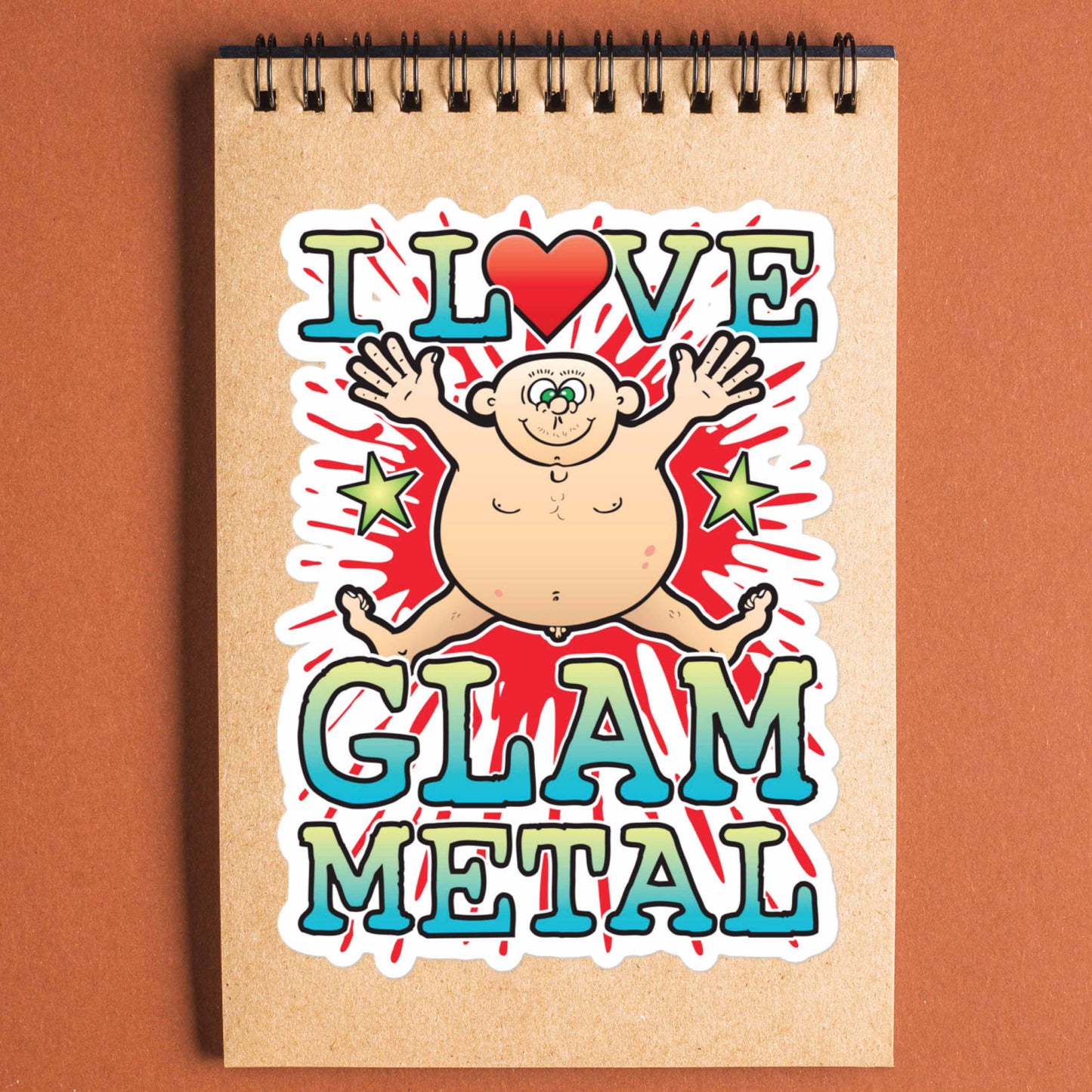 Glam Metal Vinyl Kiss-Cut Sticker / 14 x 10cm