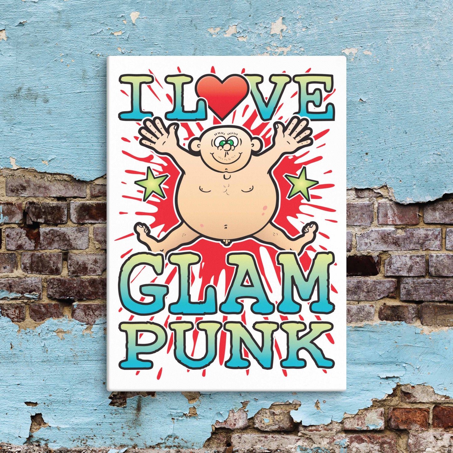 Glam Punk Canvas Print 30x40cm