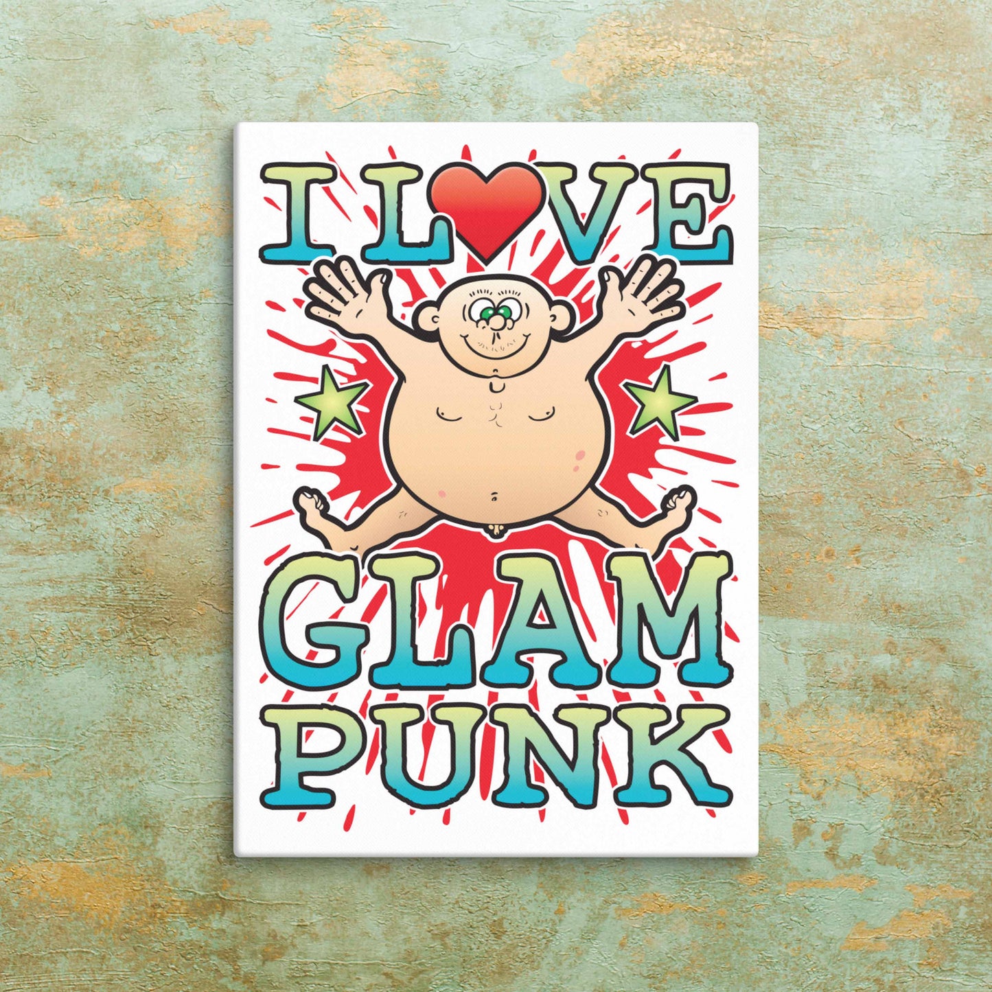 Glam Punk Canvas Print 30x40cm