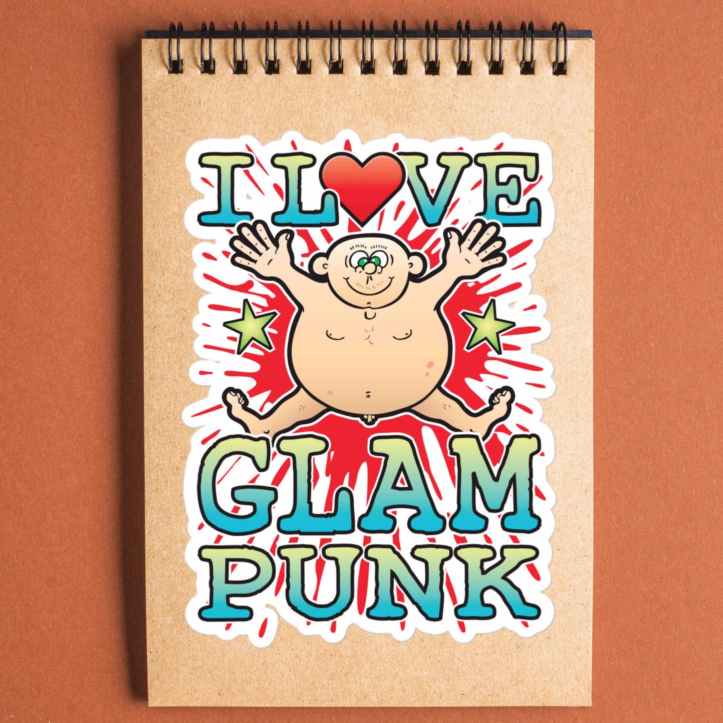 Glam Punk Vinyl Kiss-Cut Sticker / 14 x 10cm